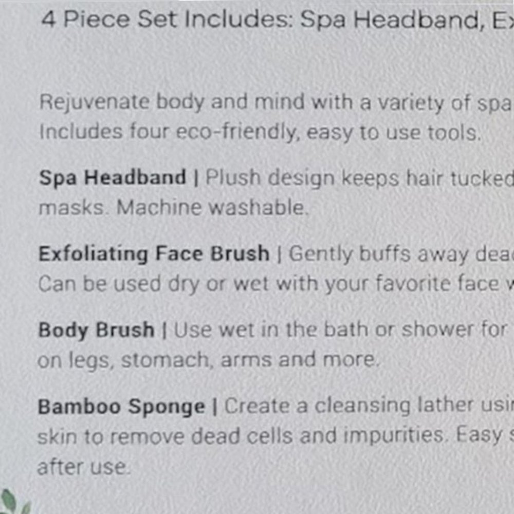 NEW Lily Eden Radiant Skin 4 Piece Bath Kit Bow Headband Body Care Set - Picture 3 of 3